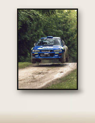 Blue Subaru Impreza WRC poster