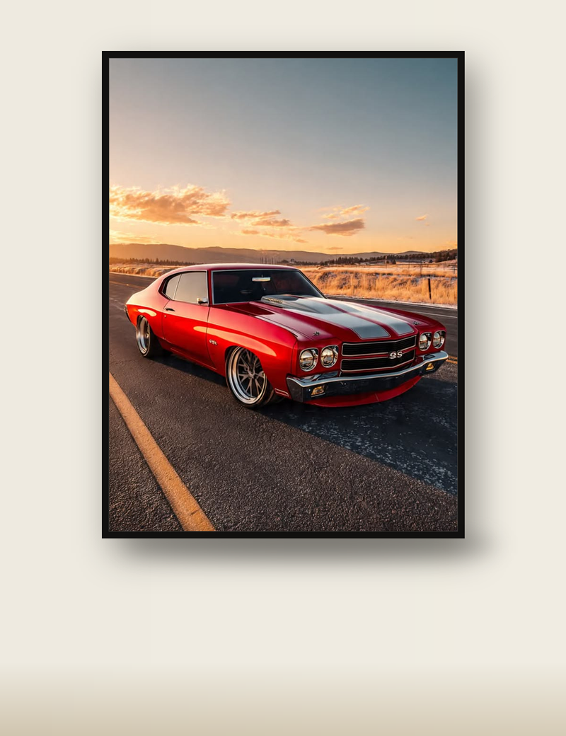 Red Chevrolet Chevelle SS poster