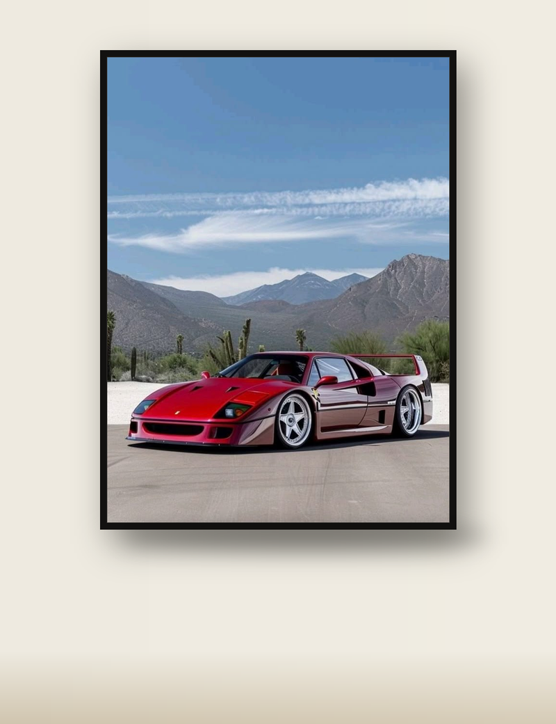 Ferrari F40 Desert poster