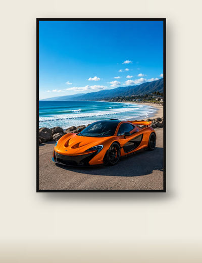 Orange McLaren P1 poster