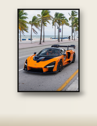 Orange McLaren Senna poster