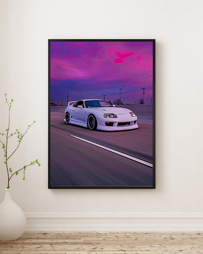Toyota Supra sunset