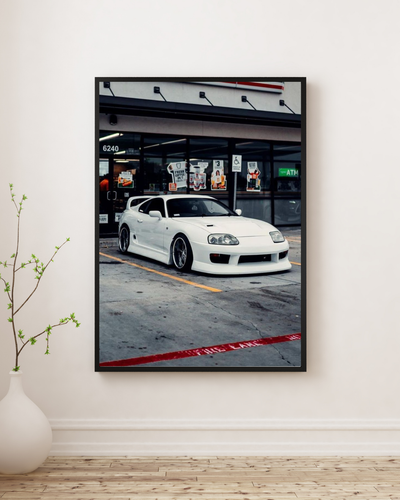 White Toyota Supra poster