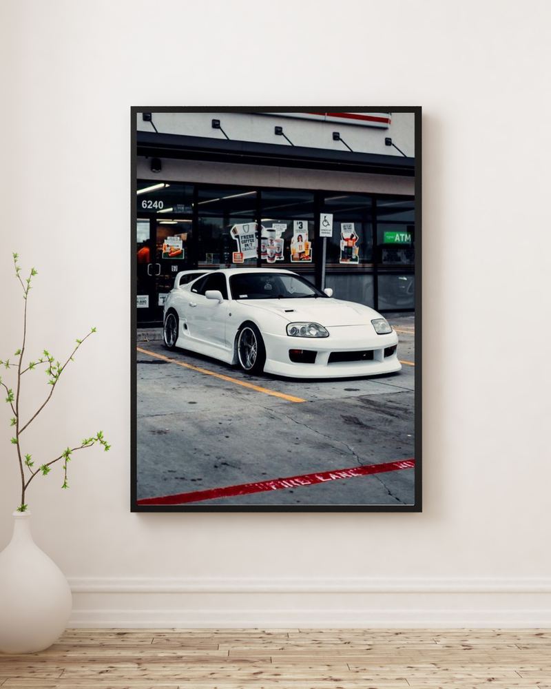 White Toyota Supra poster